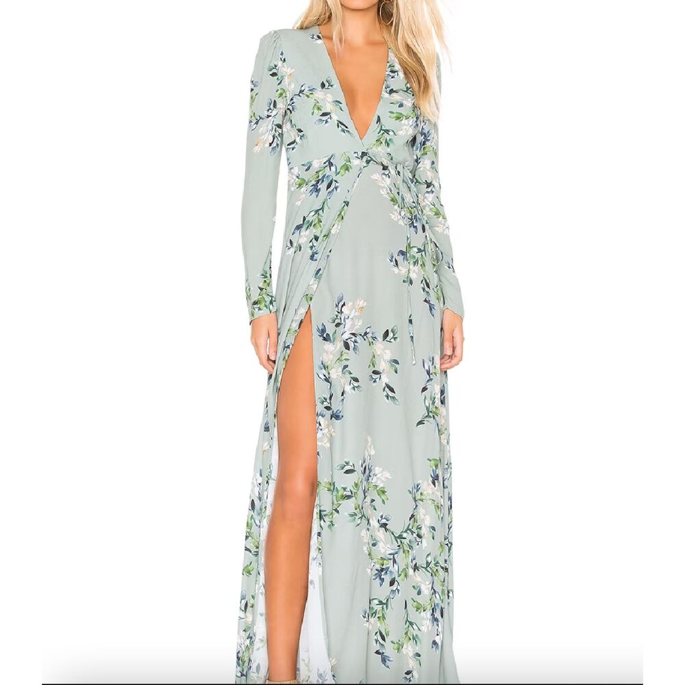 FLYNN SKYE Kate Wrap‎ Maxi Dress Sz Small